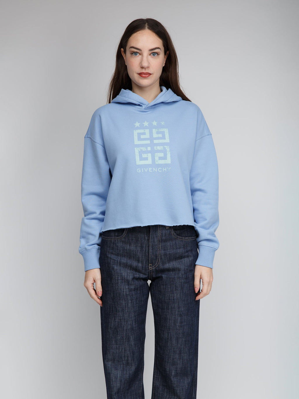 Givenchy Blue Cotton Hoodie