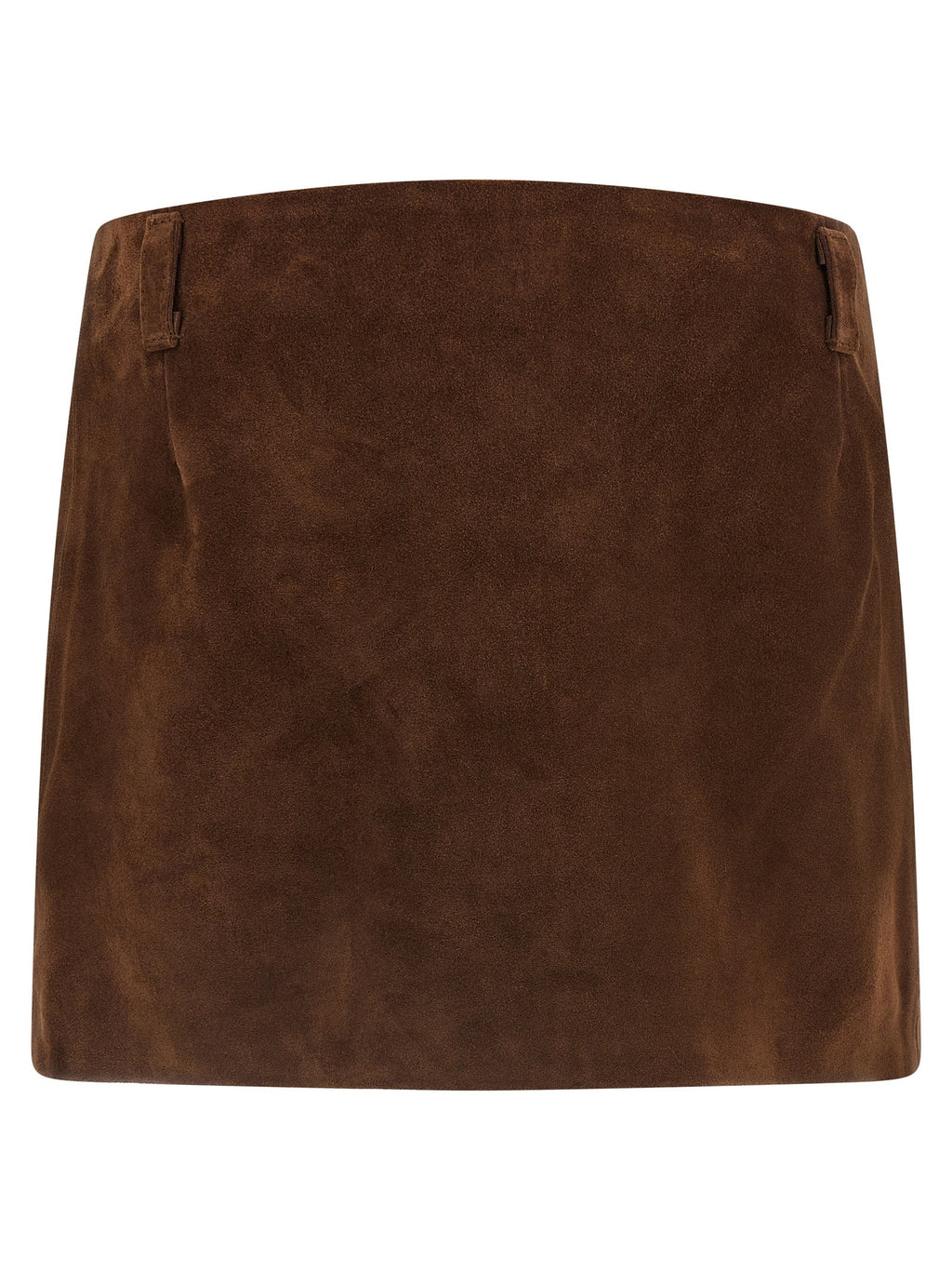 Marni Brown Calfskin Long Skirt