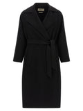 Max Mara Black Virgin Wool Coat