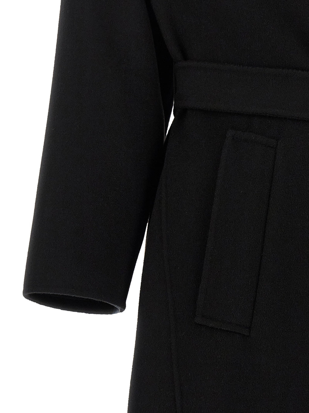 Max Mara Black Virgin Wool Coat