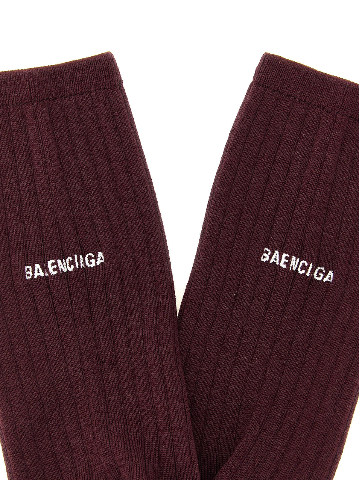 Balenciaga Bordeaux Wool Socks