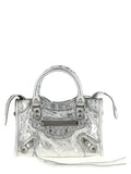 Balenciaga Silver Lamb Leather Crossbody Bag