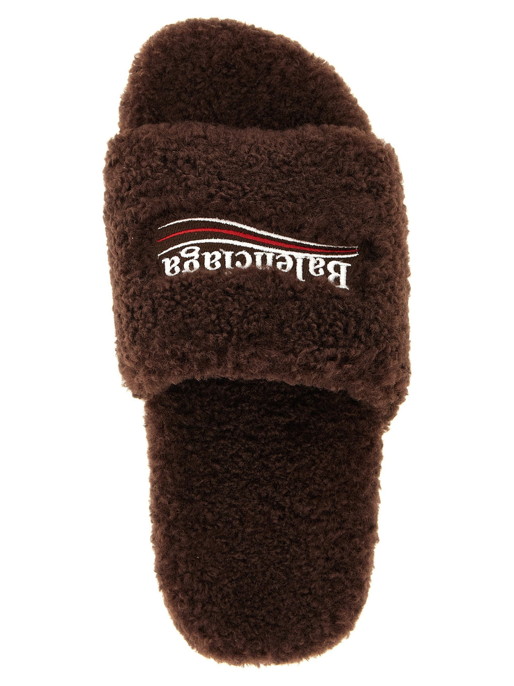 Balenciaga Brown Polyester Slides