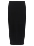 Max Mara Black Viscose Midi Skirt