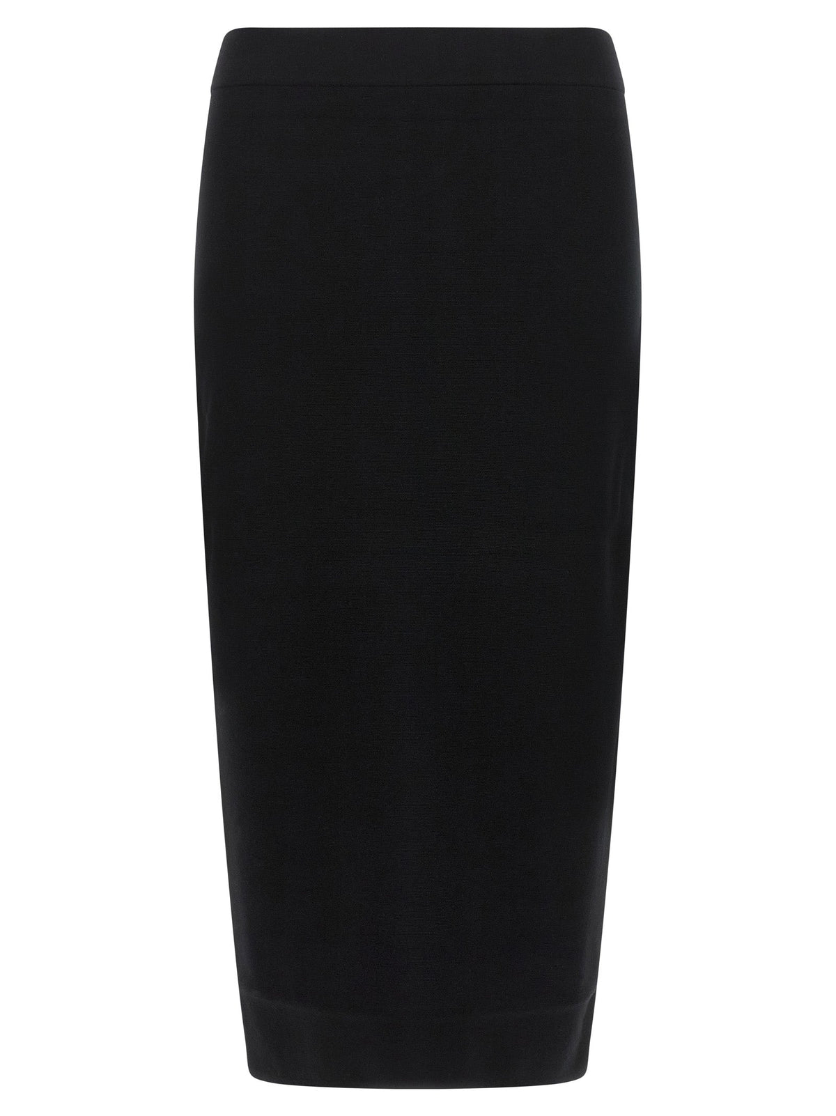 Max Mara Black Viscose Midi Skirt