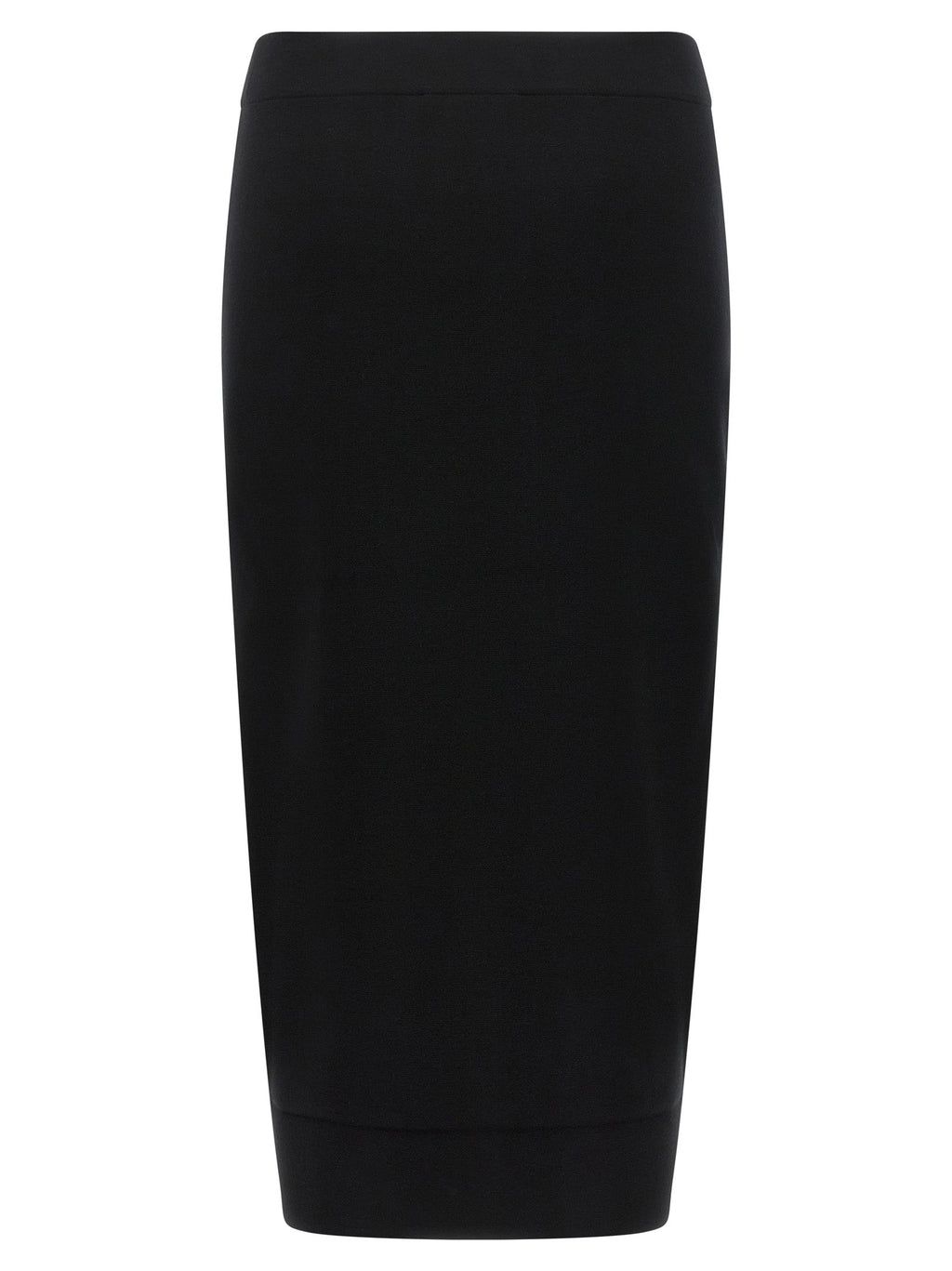 Max Mara Black Viscose Midi Skirt