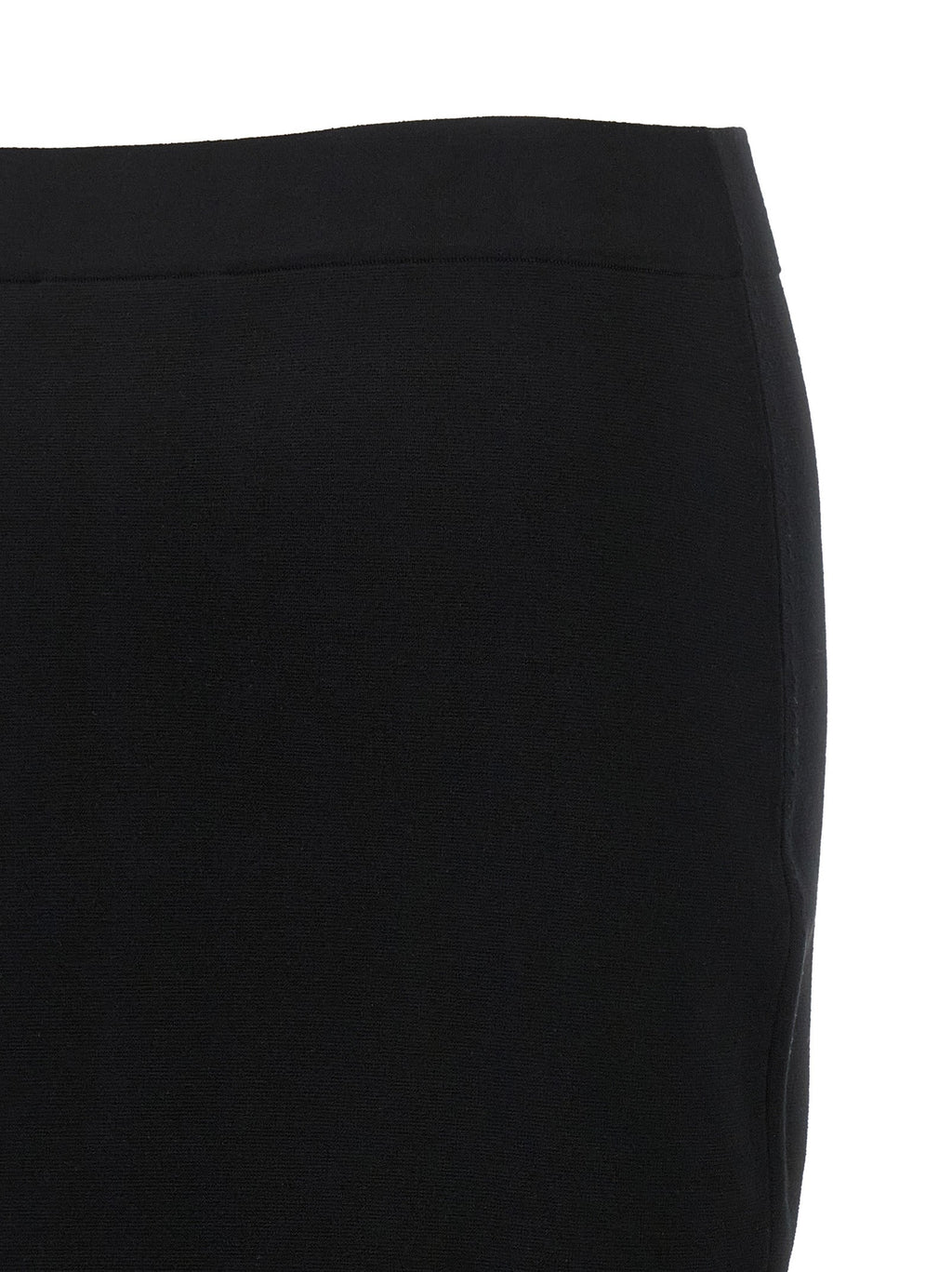 Max Mara Black Viscose Midi Skirt