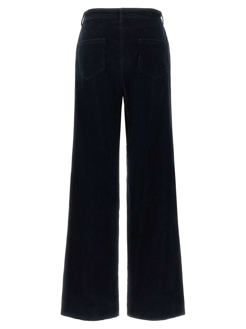 Max Mara Blue Cotton Casual Pants