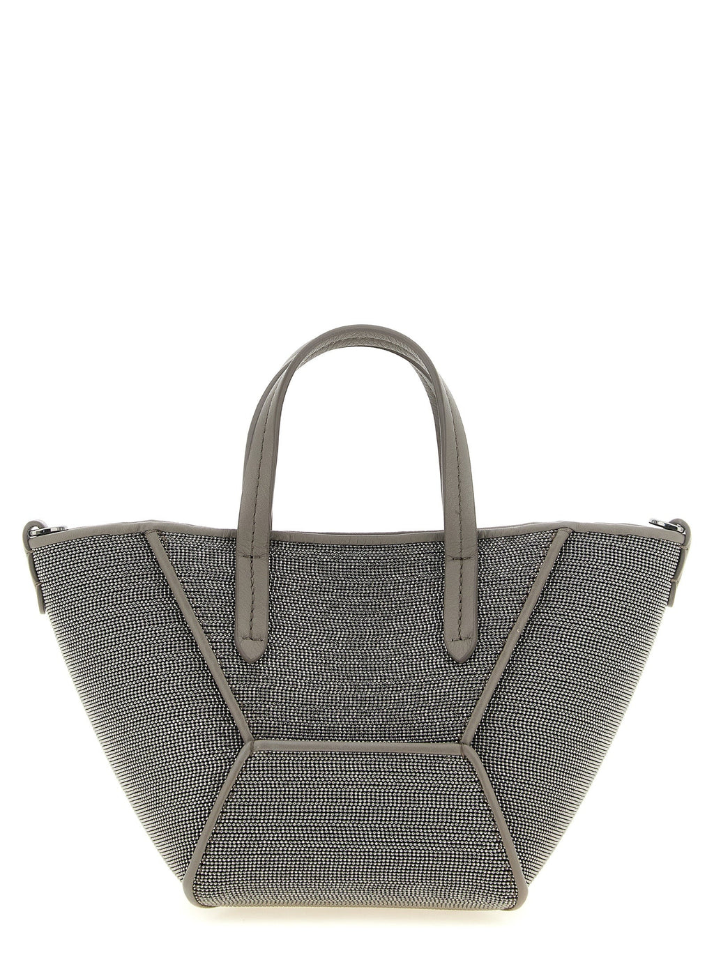 Brunello Cucinelli Gray Calfskin Handbag