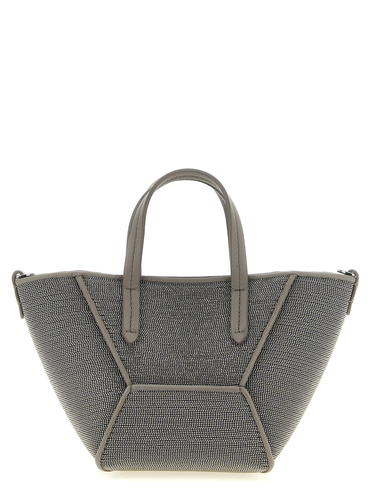 Brunello Cucinelli Gray Calfskin Handbag
