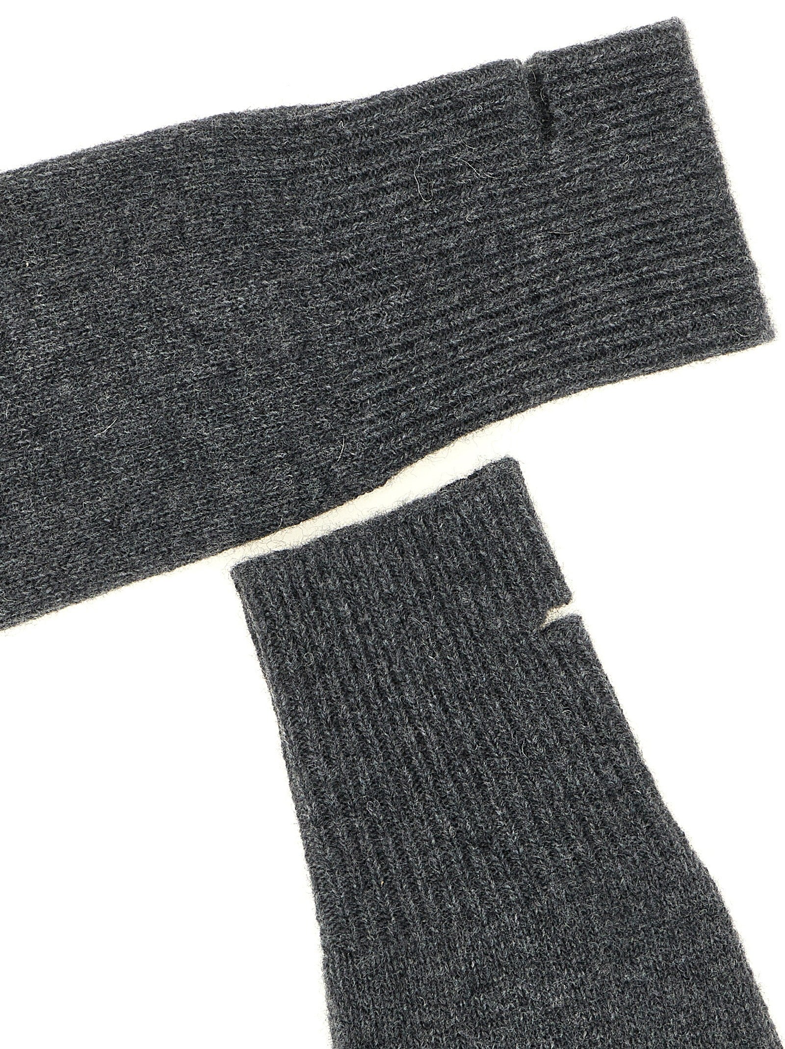 NUDE Gray Wool Gloves