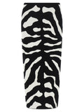 Moschino Bicolor Viscose Midi Skirt