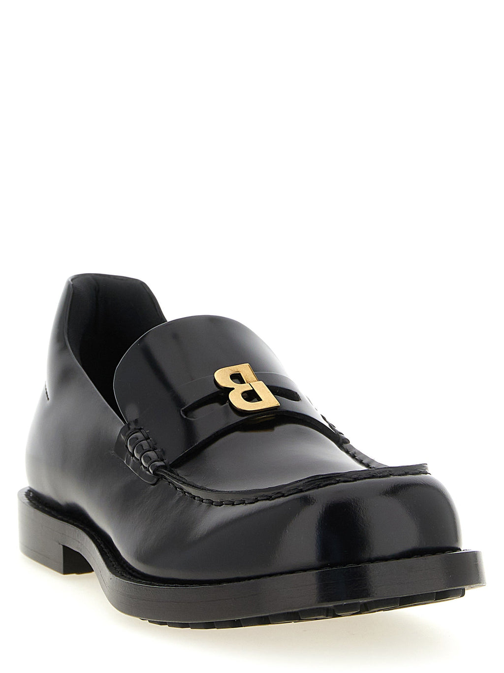 Balenciaga Black Calfskin Slip-On Loafers