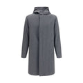 Lardini Gray Wool Oves Aries Coat