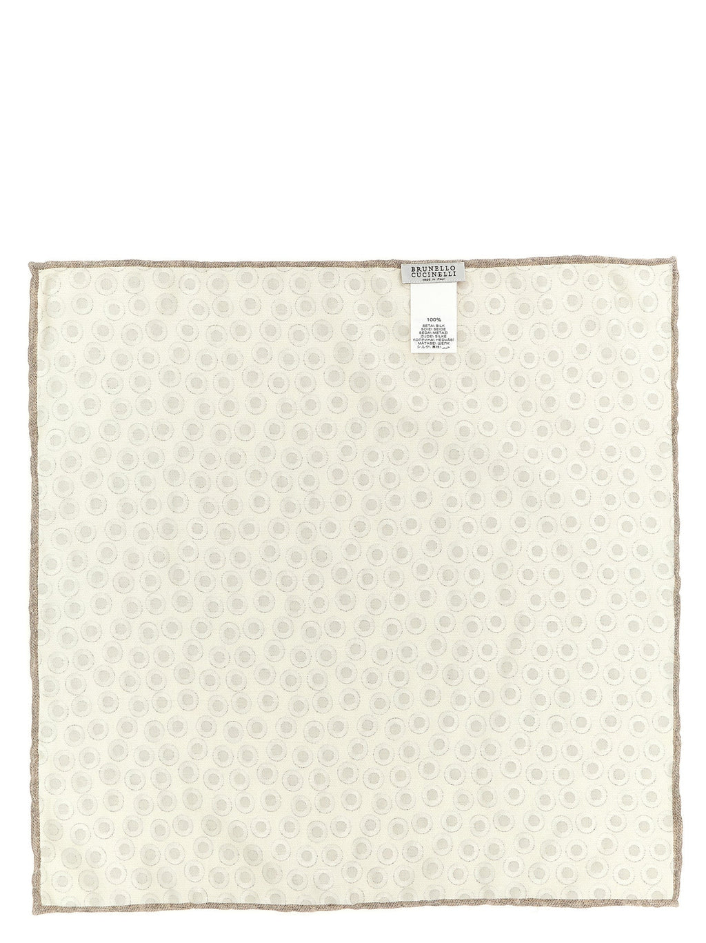 Brunello Cucinelli Beige Silk Foulard