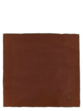 Brunello Cucinelli Brown Silk Scarf