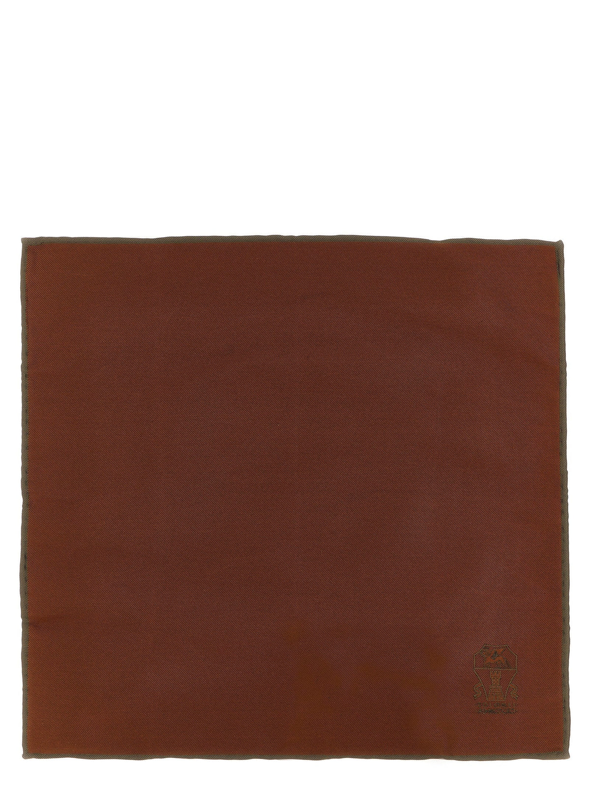 Brunello Cucinelli Brown Silk Scarf