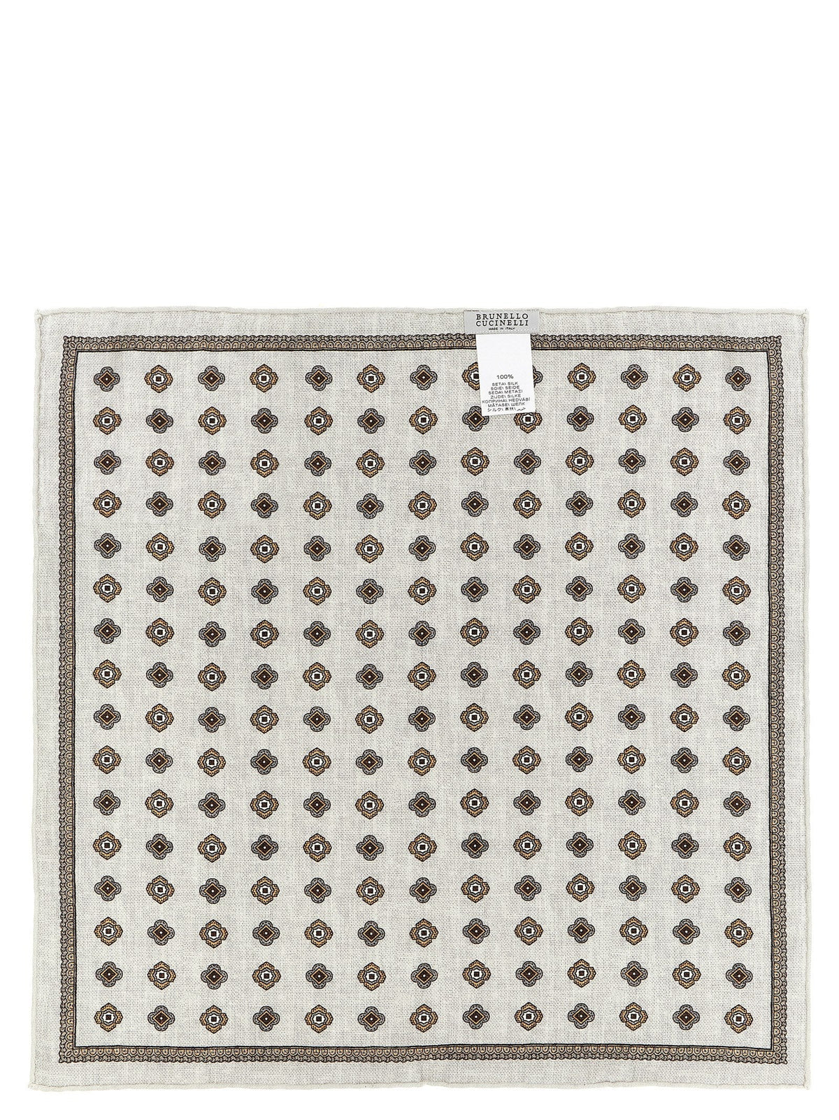 Brunello Cucinelli Multicolor Silk Pocket Square