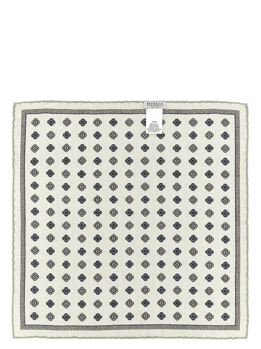 Brunello Cucinelli Multicolor Silk Pocket Square