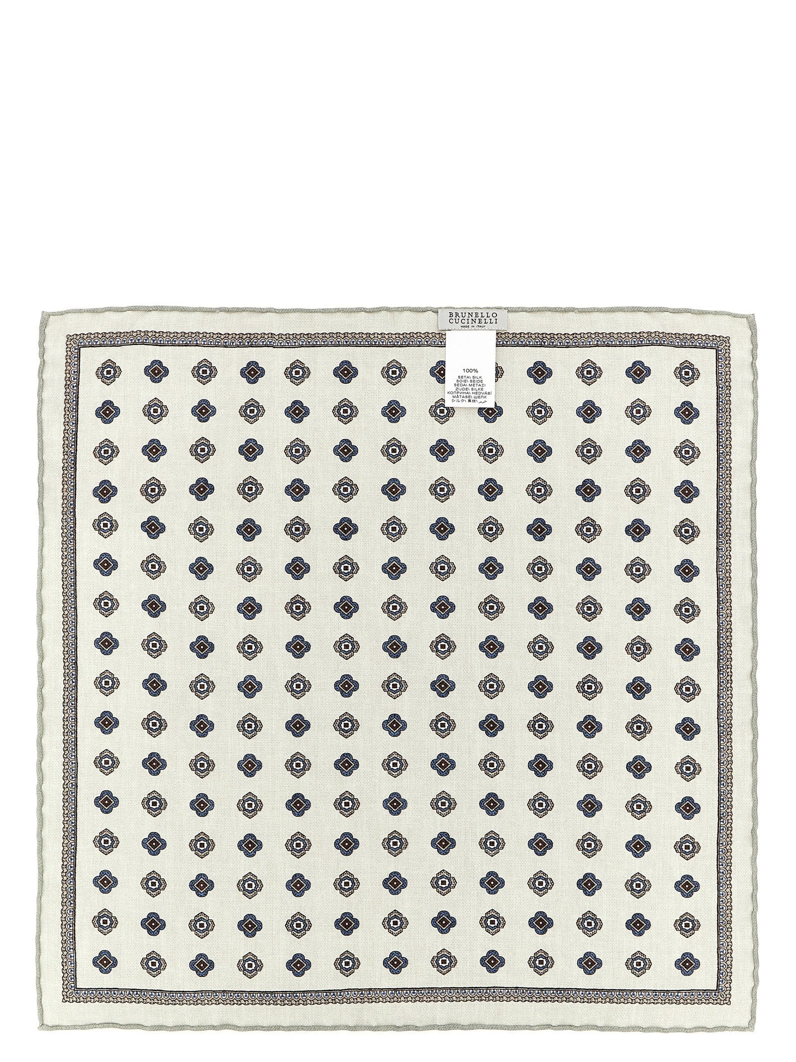 Brunello Cucinelli Multicolor Silk Pocket Square