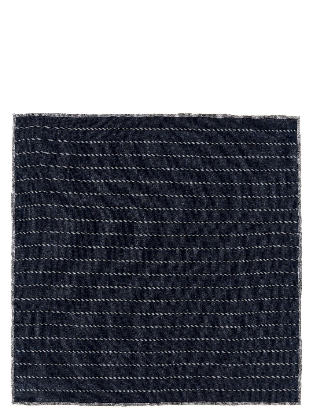 Brunello Cucinelli Blue Silk Pocket Square