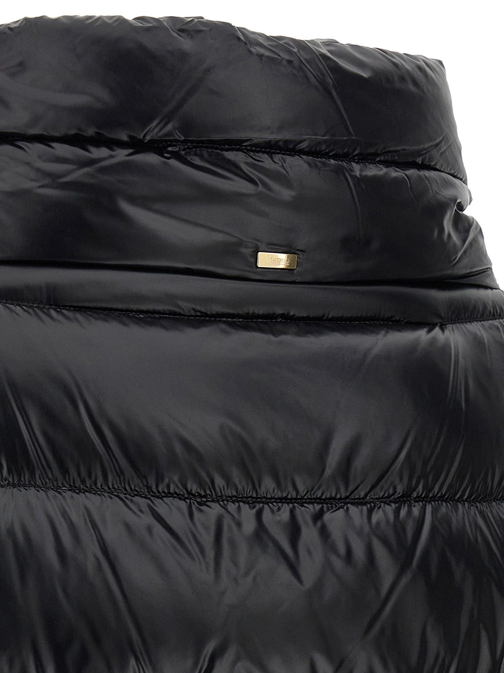 Herno Black Polyamide Coat