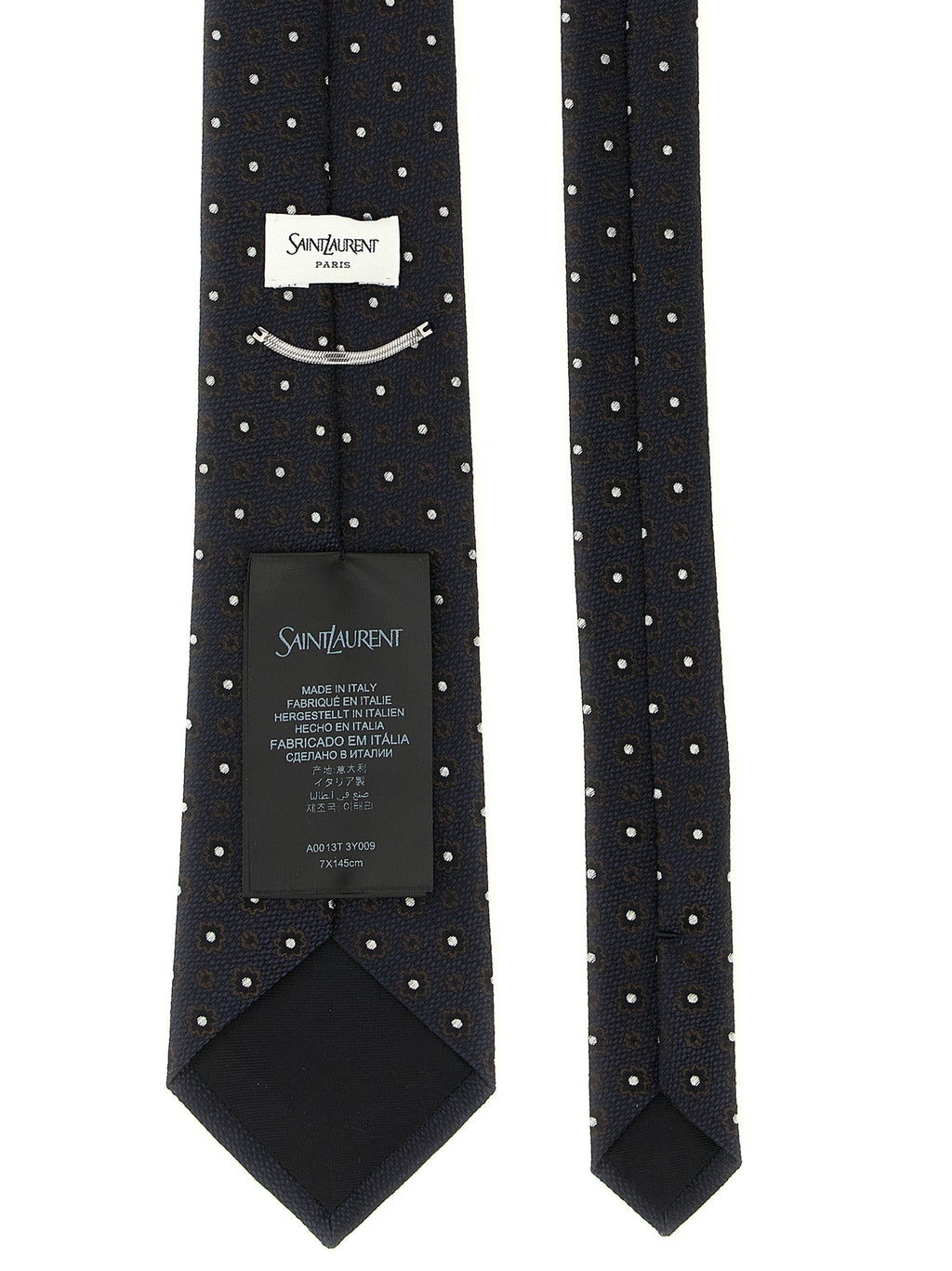 Saint Laurent Blue Silk Tie