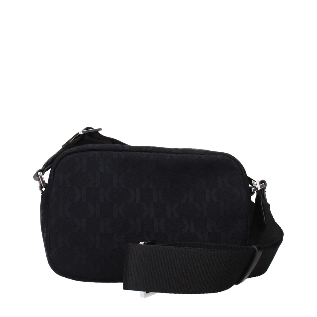 Karl Lagerfeld Black Fabric Crossbody Bag