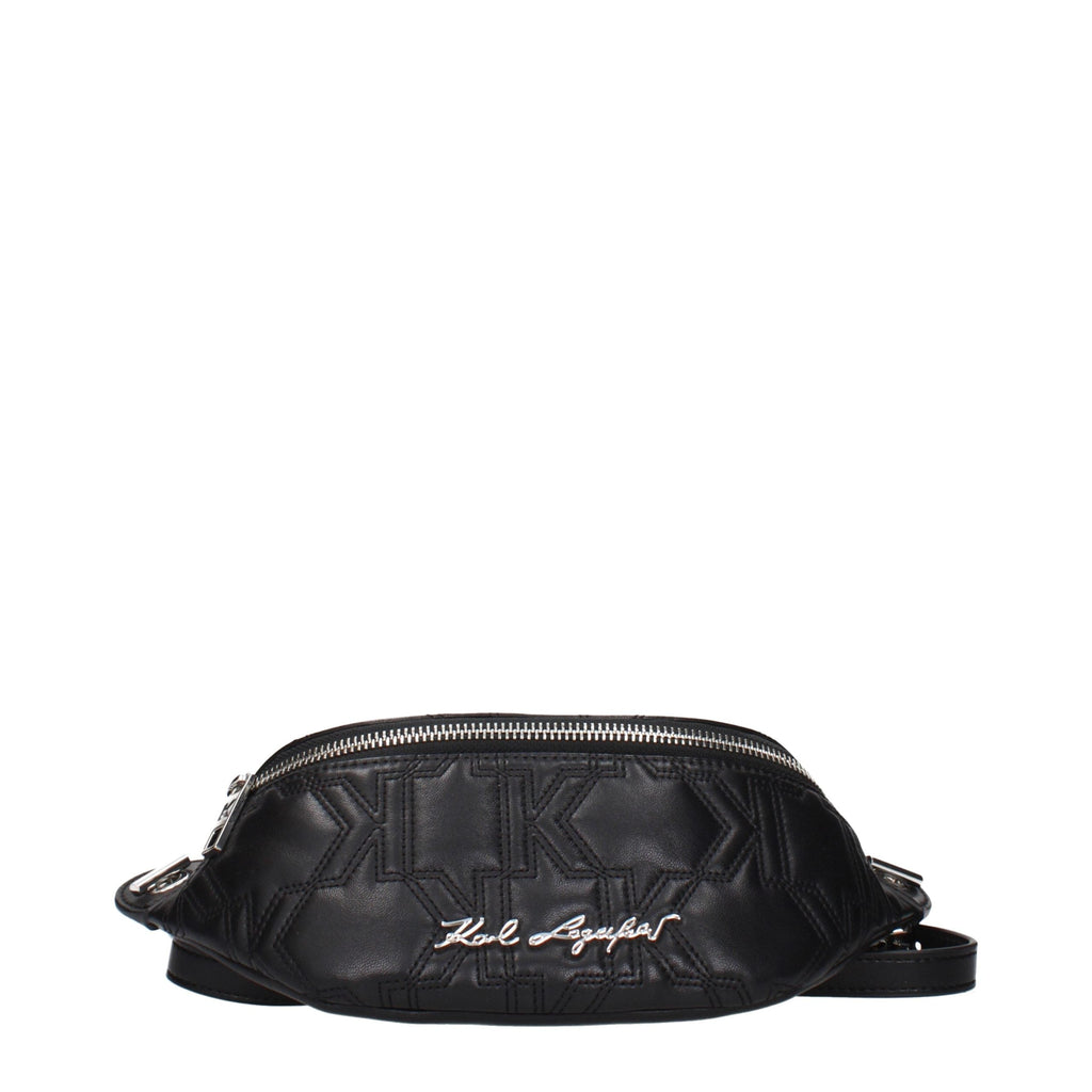 Karl Lagerfeld Black Leather Backpack