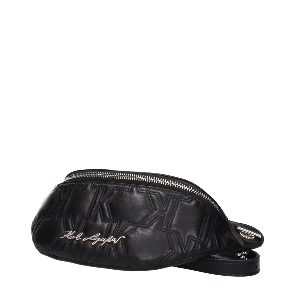 Karl Lagerfeld Black Leather Backpack