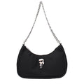 Karl Lagerfeld Black Fabric Shoulder Bag