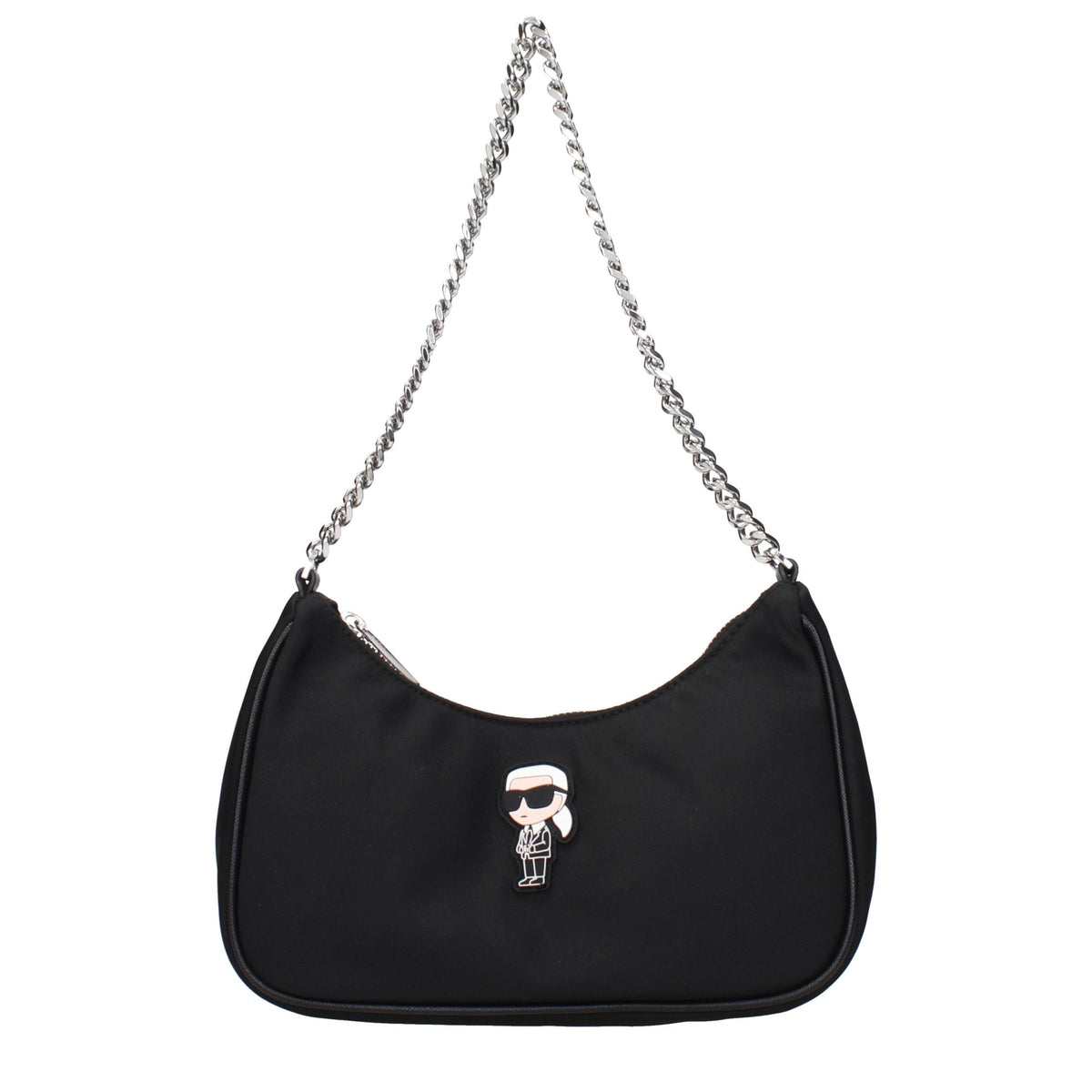 Karl Lagerfeld Black Fabric Shoulder Bag