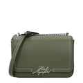 Karl Lagerfeld Green Leather Shoulder Bag