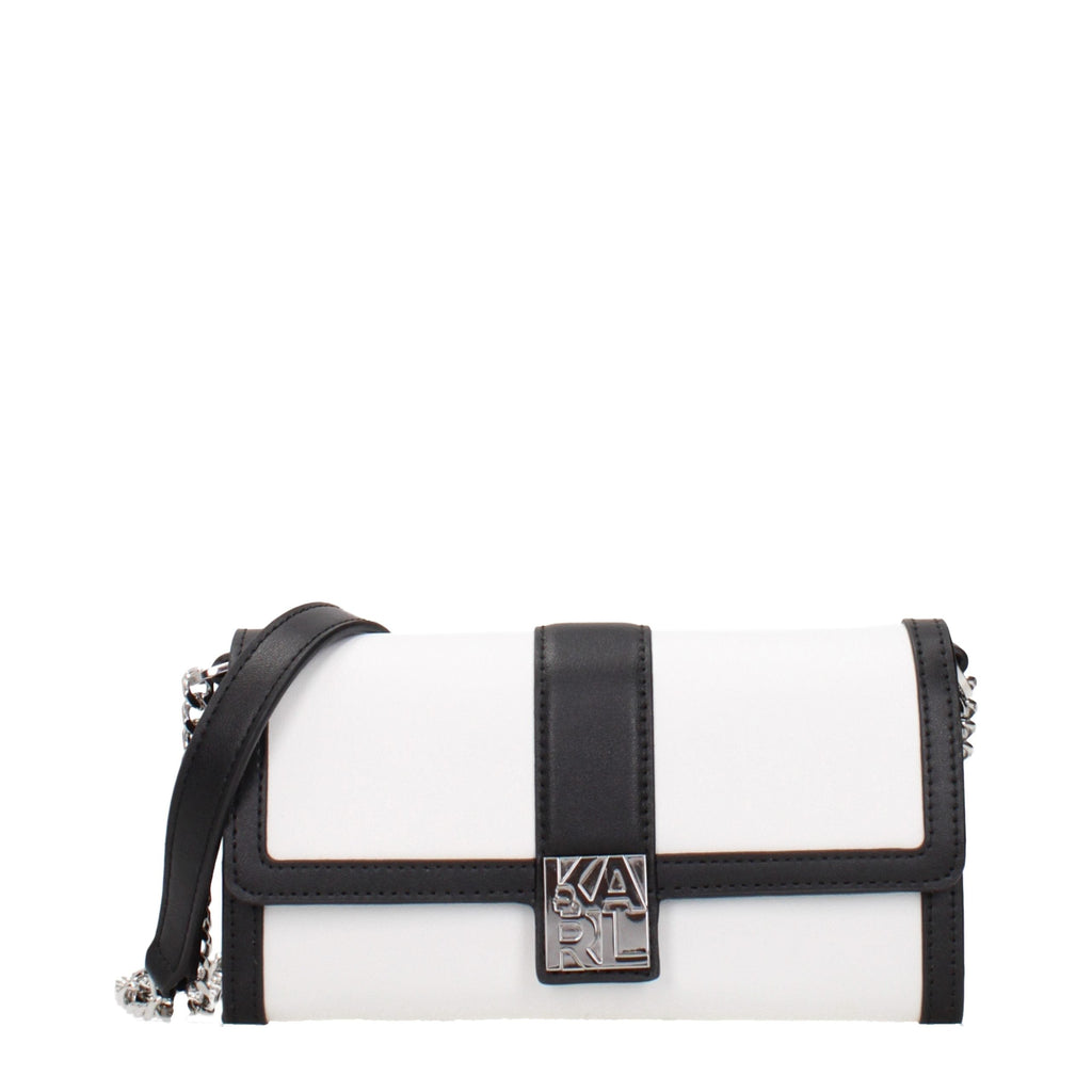 Karl Lagerfeld White Leather Clutch Bag