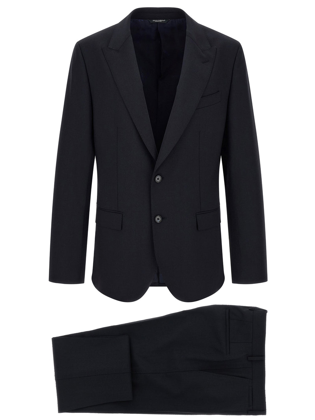 Dolce & Gabbana Blue Virgin Wool Two-Piece Suit
