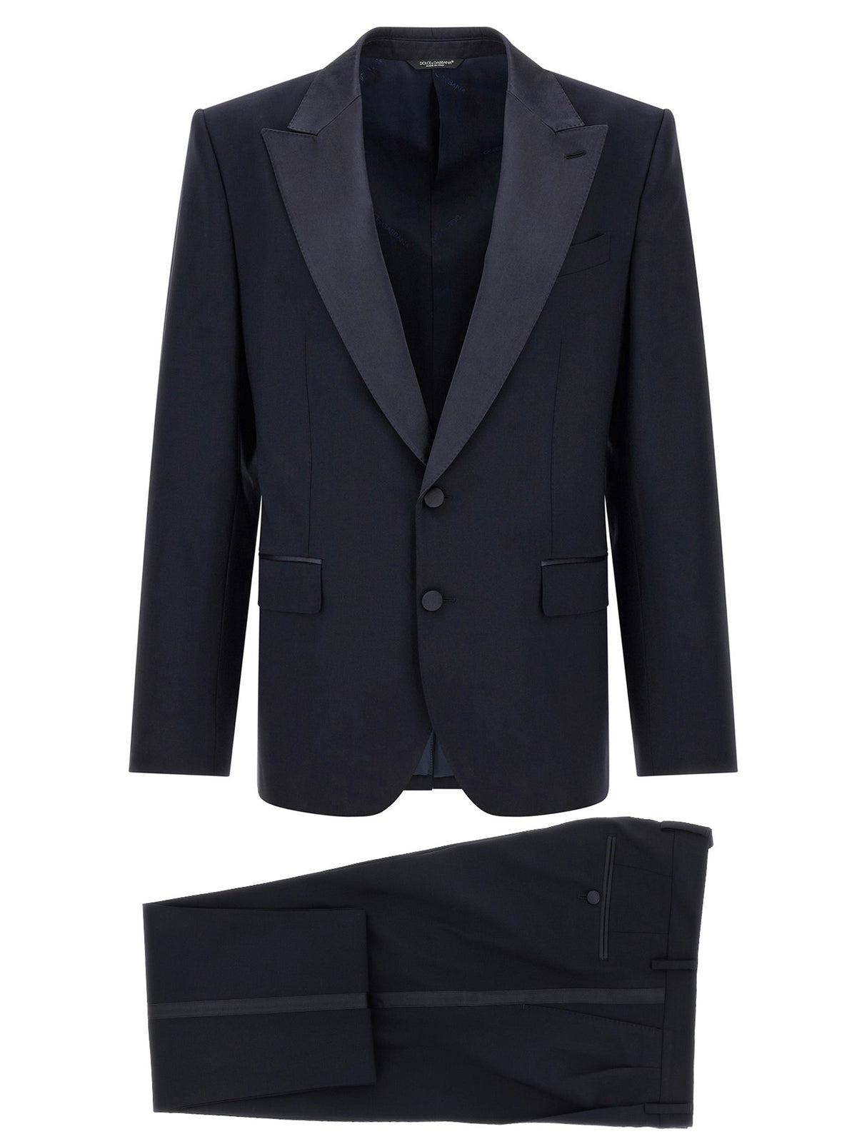 Dolce & Gabbana Blue Virgin Wool Two-Piece Suit