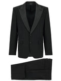 Dolce & Gabbana Black Virgin Wool Two-Piece Suit
