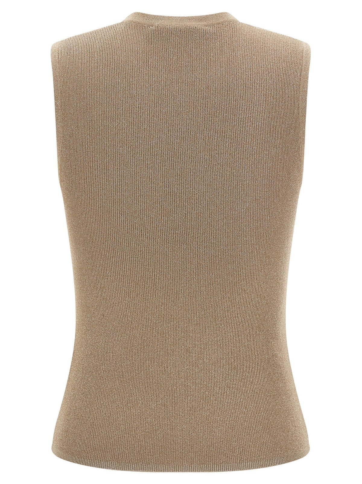 Max Mara Beige Polyamide Sleeveles T-Shirt