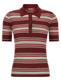 Max Mara Bordeaux Silk Polo Shirt