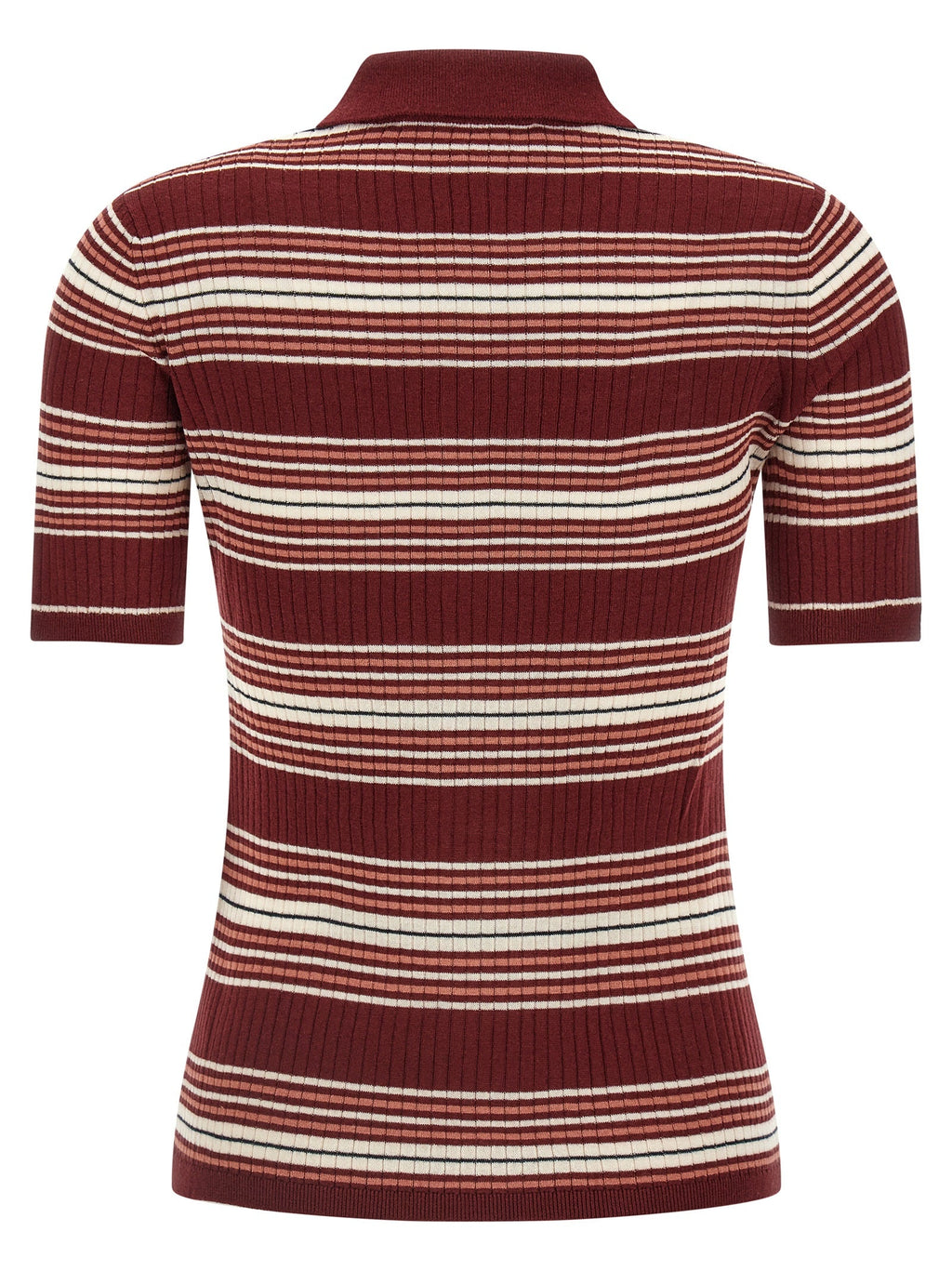 Max Mara Bordeaux Silk Polo Shirt