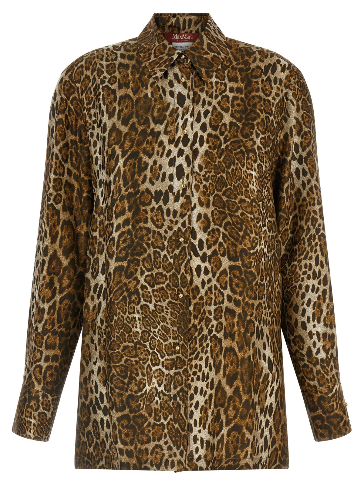 Max Mara Brown Silk Blouse
