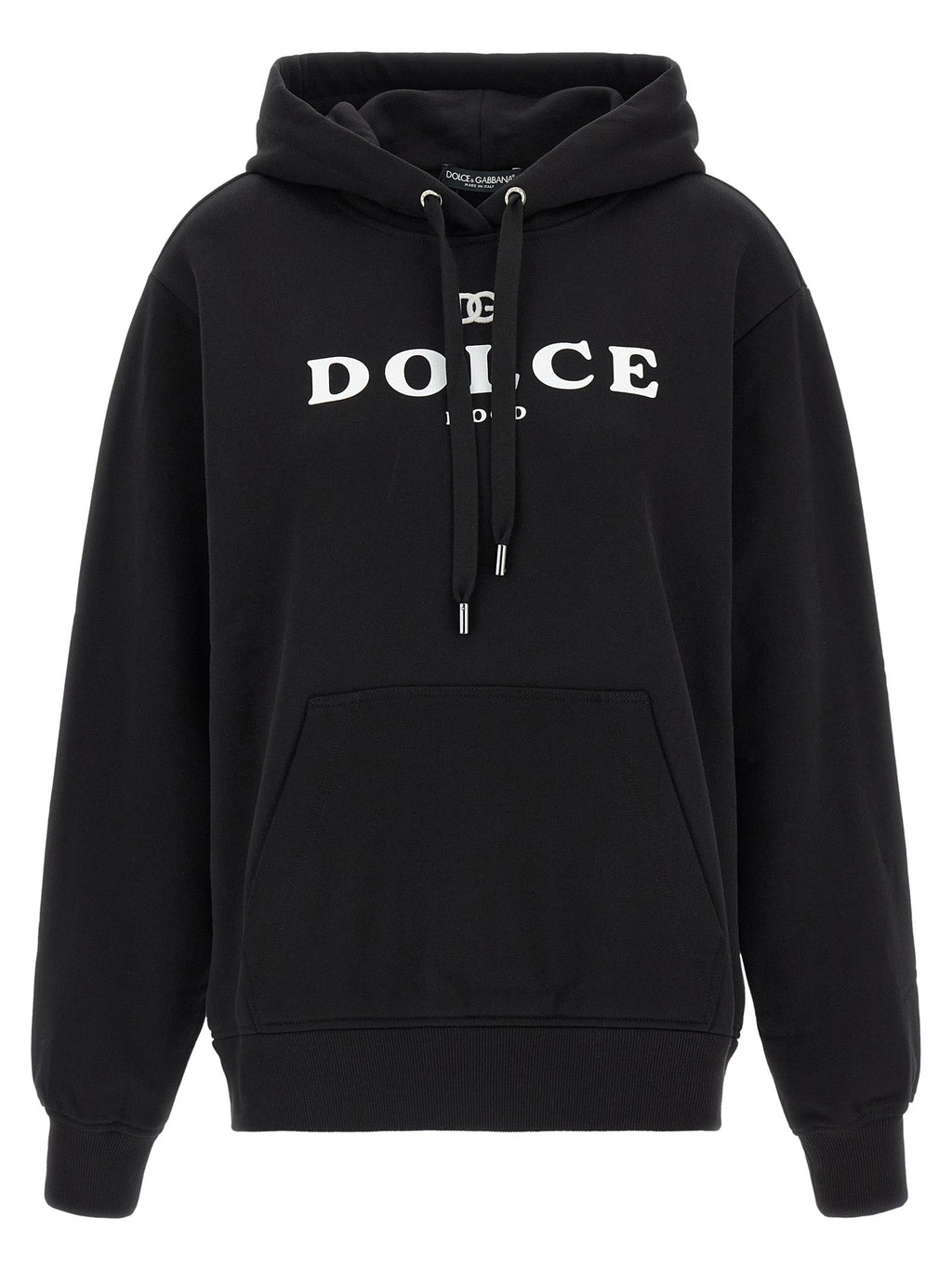 Dolce & Gabbana Black Cotton Hoodie
