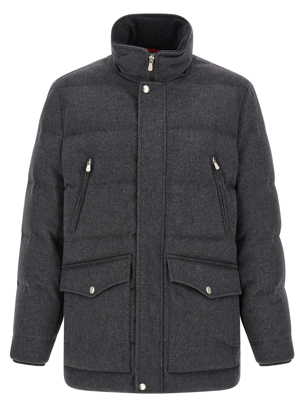 Brunello Cucinelli Gray Wool Parka