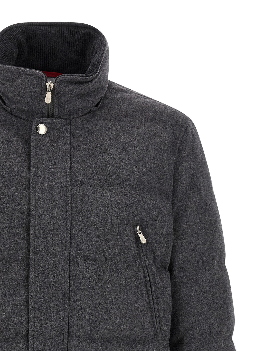 Brunello Cucinelli Gray Wool Parka