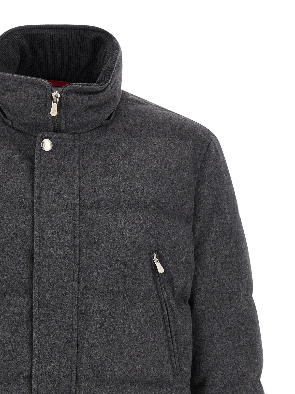 Brunello Cucinelli Gray Wool Parka