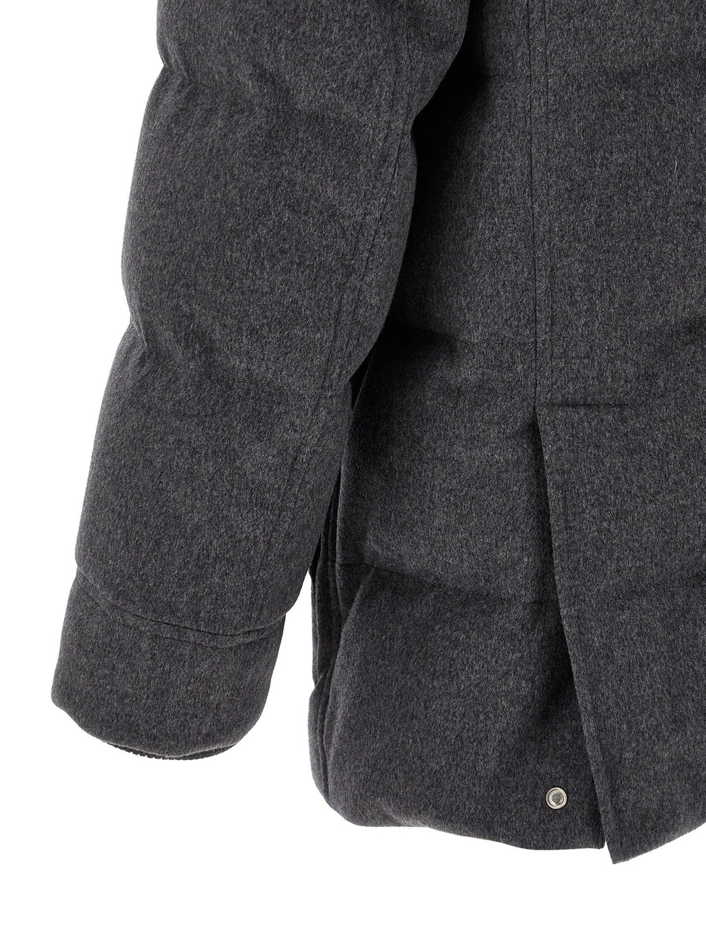 Brunello Cucinelli Gray Wool Parka