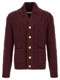 Brunello Cucinelli Bordeaux Cashmere Cardigan
