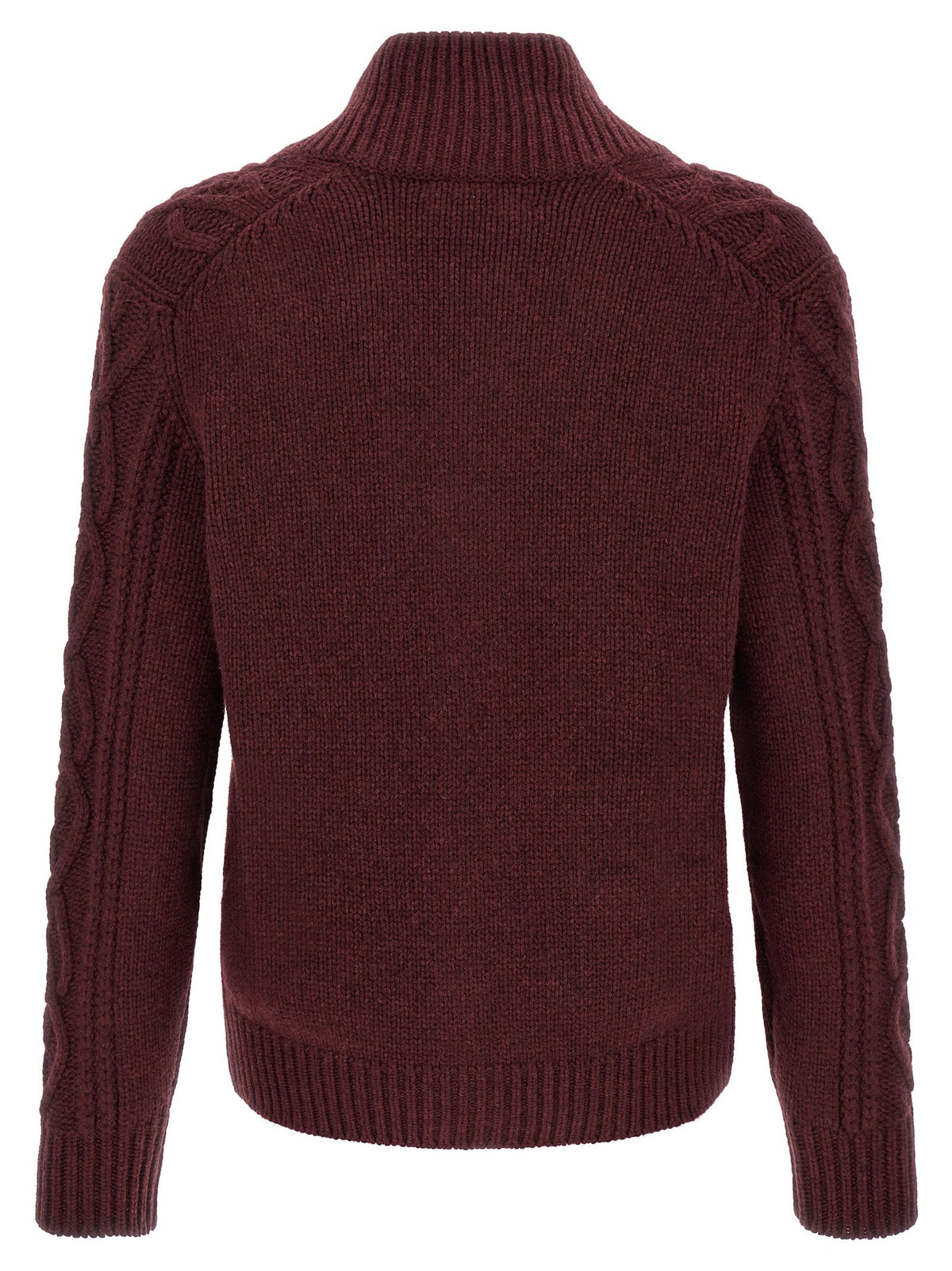 Brunello Cucinelli Bordeaux Cashmere Cardigan