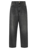 Fabiana Filippi Gray Cotton Relaxed Fit Jeans