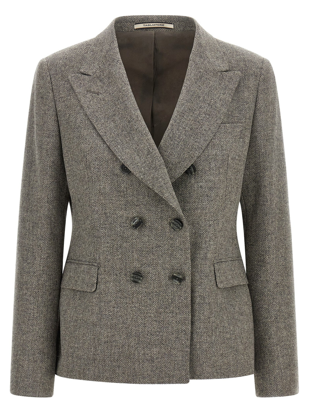 Tagliatore Gray Virgin Wool Blazer